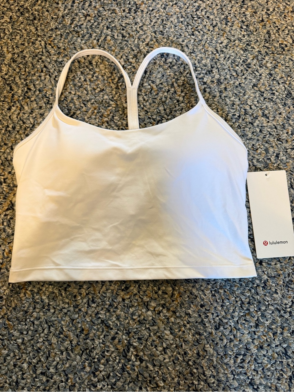 NWT LULULEMON Flow Y Cropped Tank Top White - Picture 3 of 6
